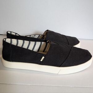 TOMS Men's Cupsole Venice Collection Classics Black canvas 12  NEW